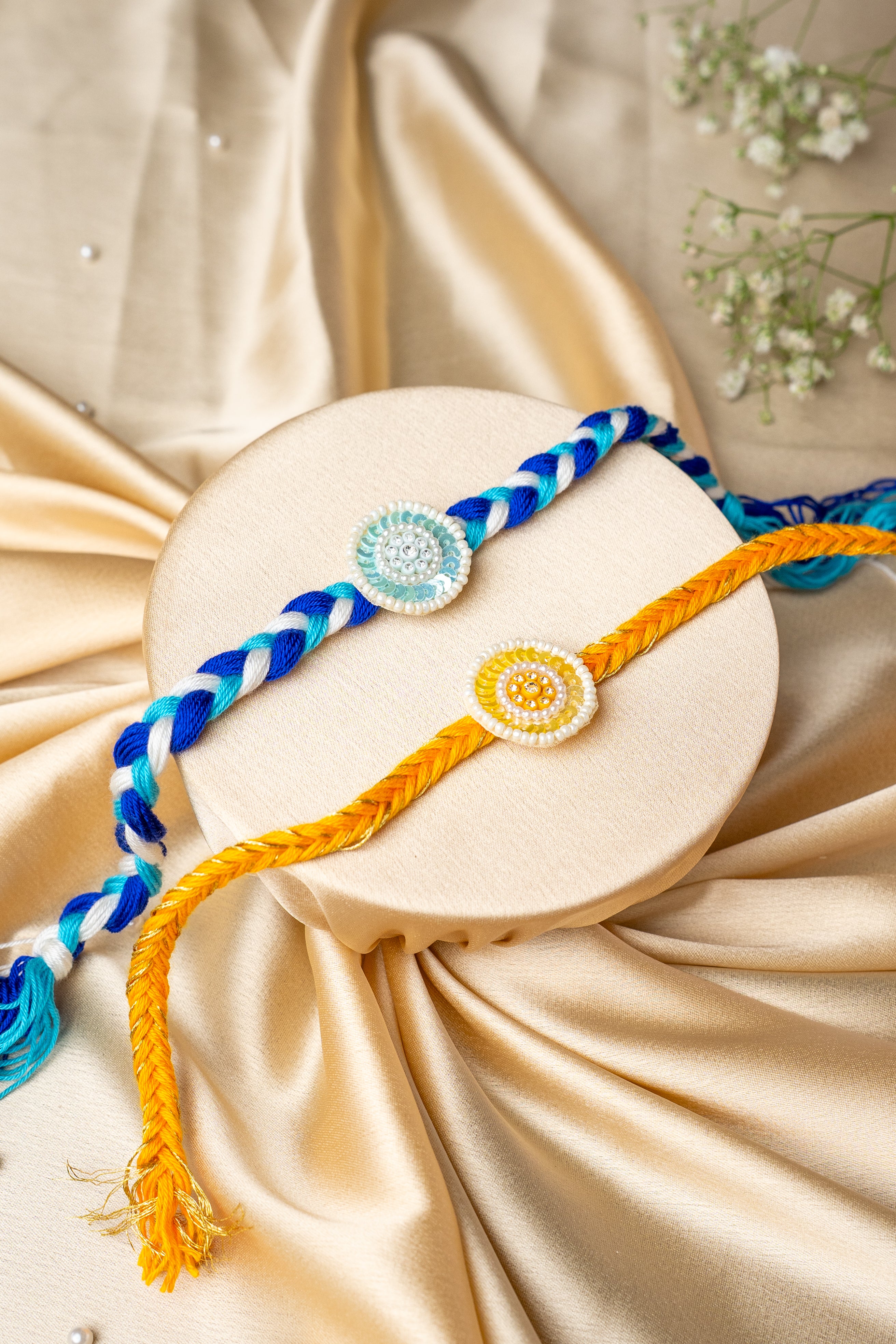 Coloured butti rakhi set
