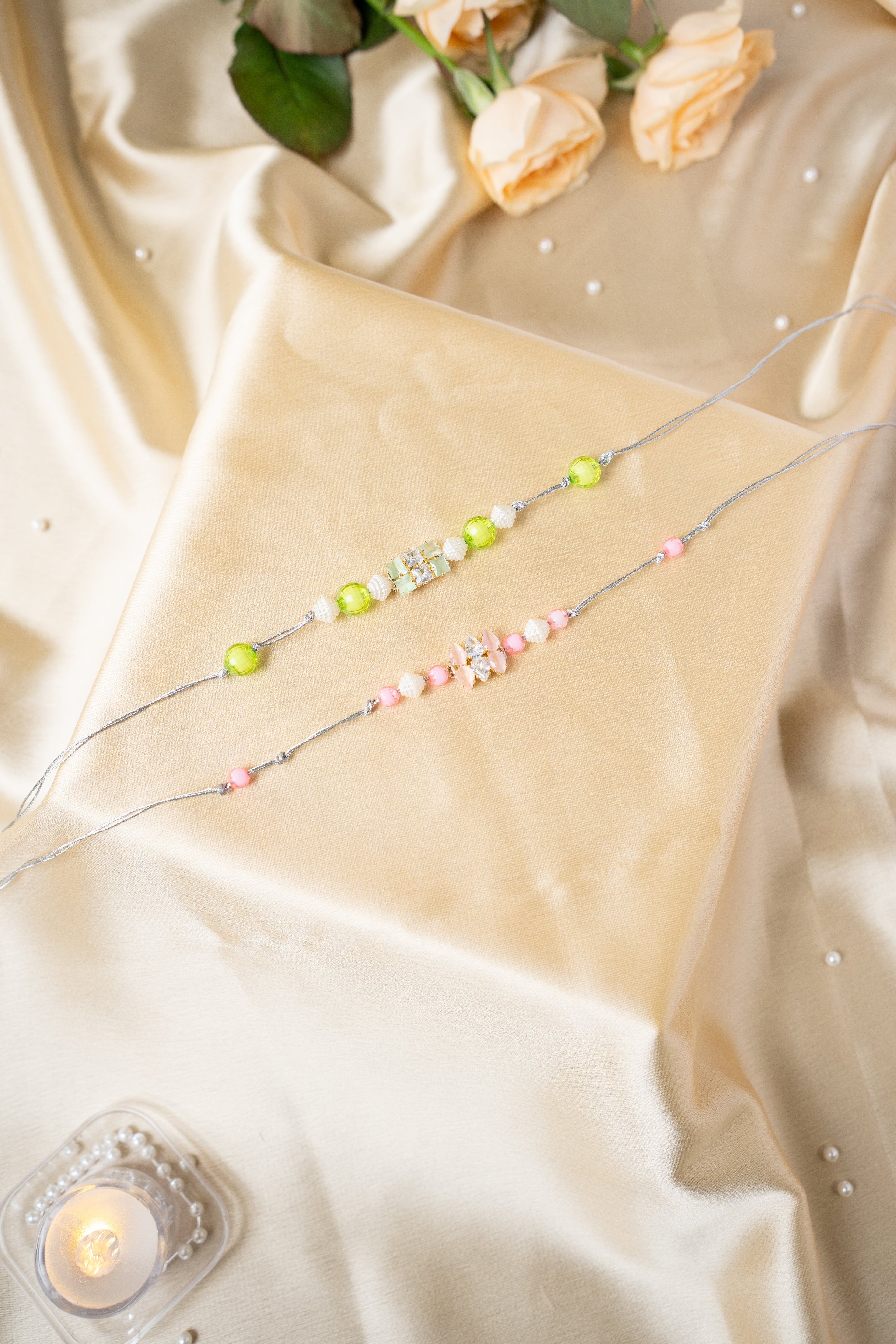Colourful AD stone rakhi