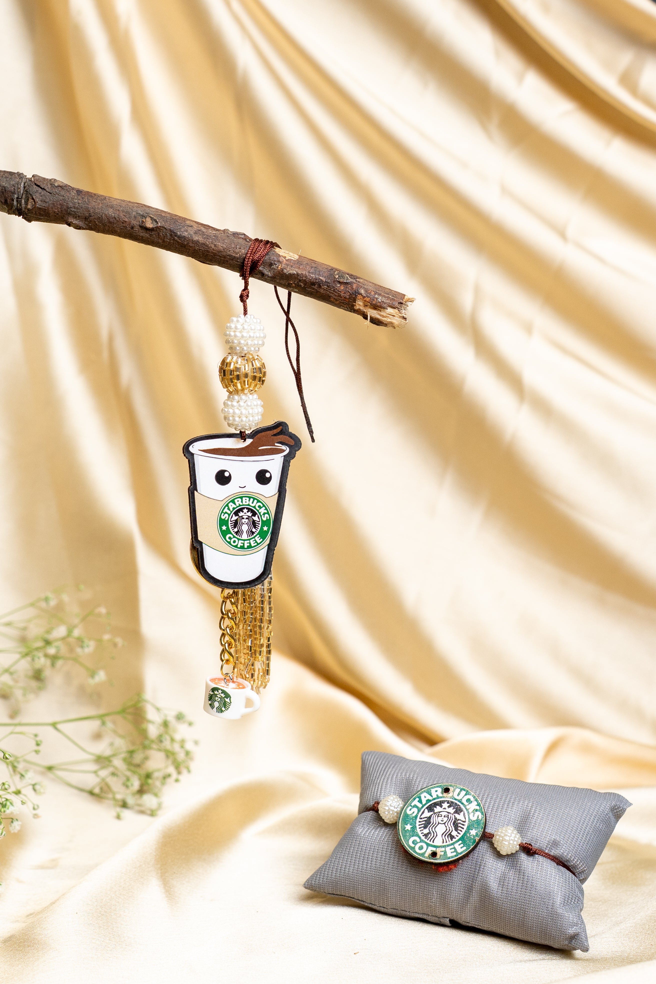 Starbucks keychain bhai bhabhi set
