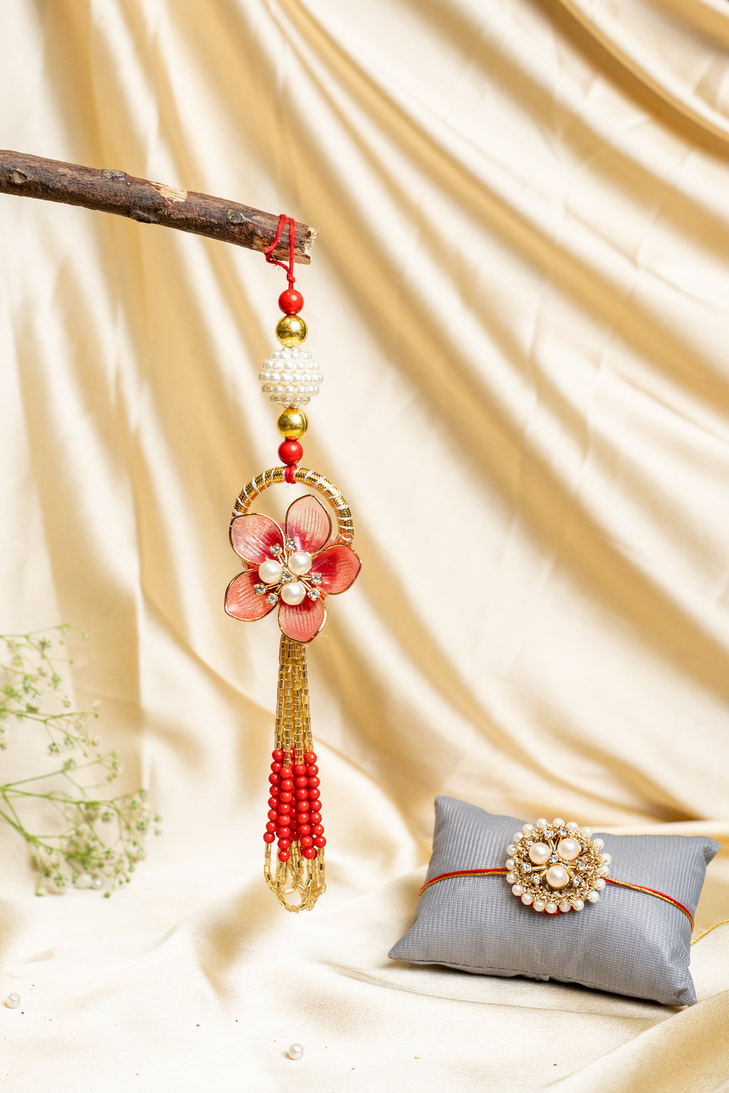 Flower theme bhai bhabhi set