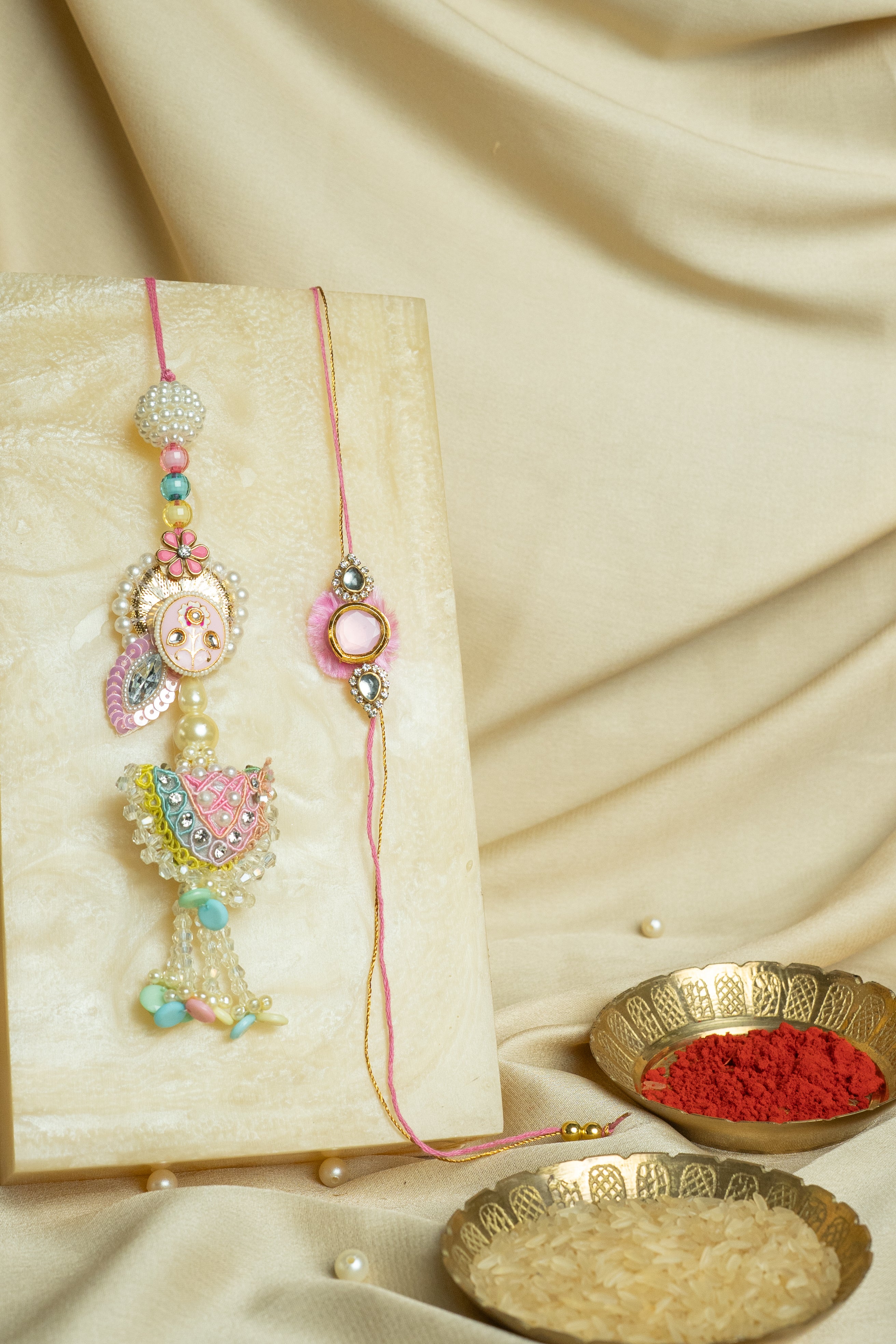 Pastel kundan set