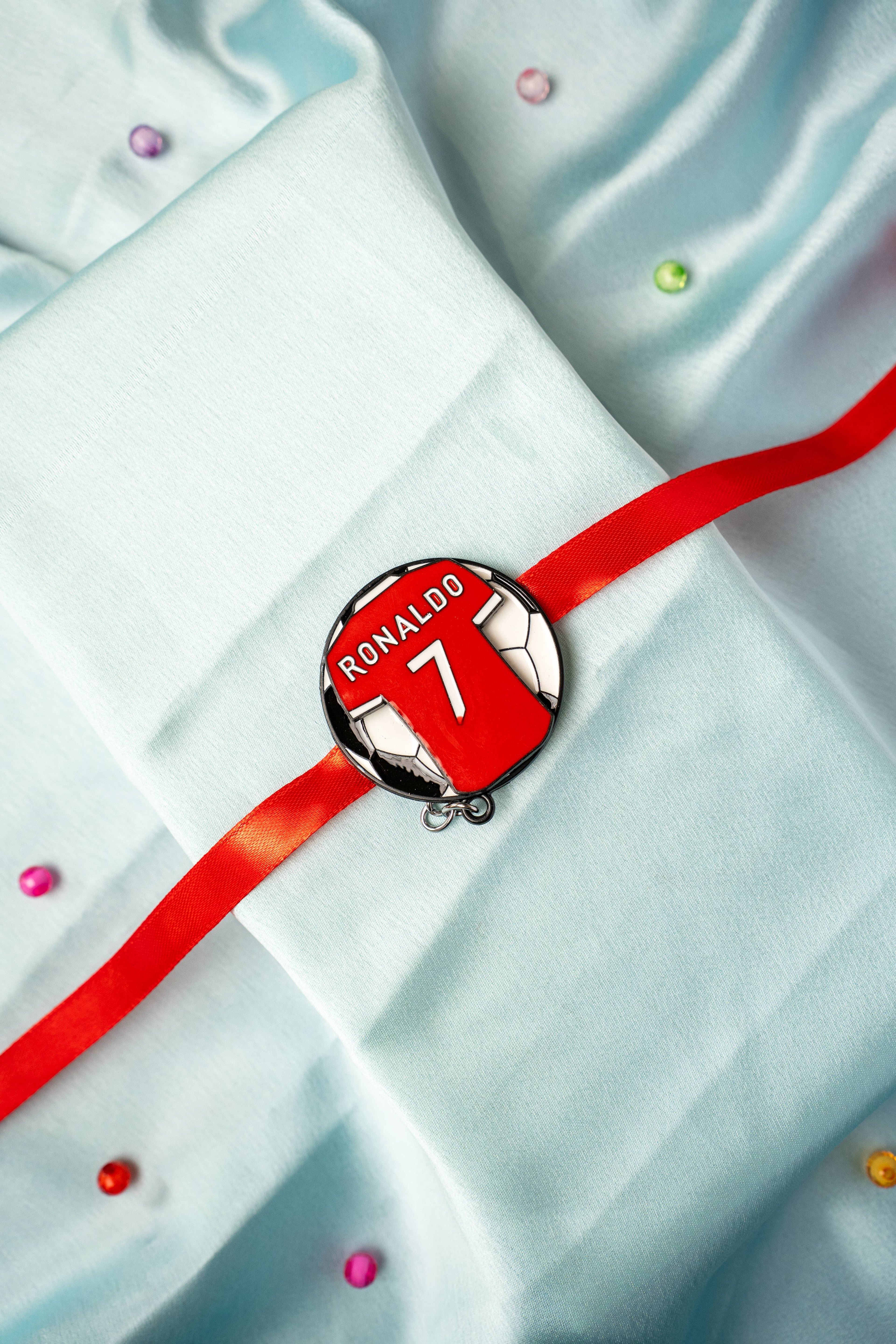 Ronaldo spinner keychain rakhi