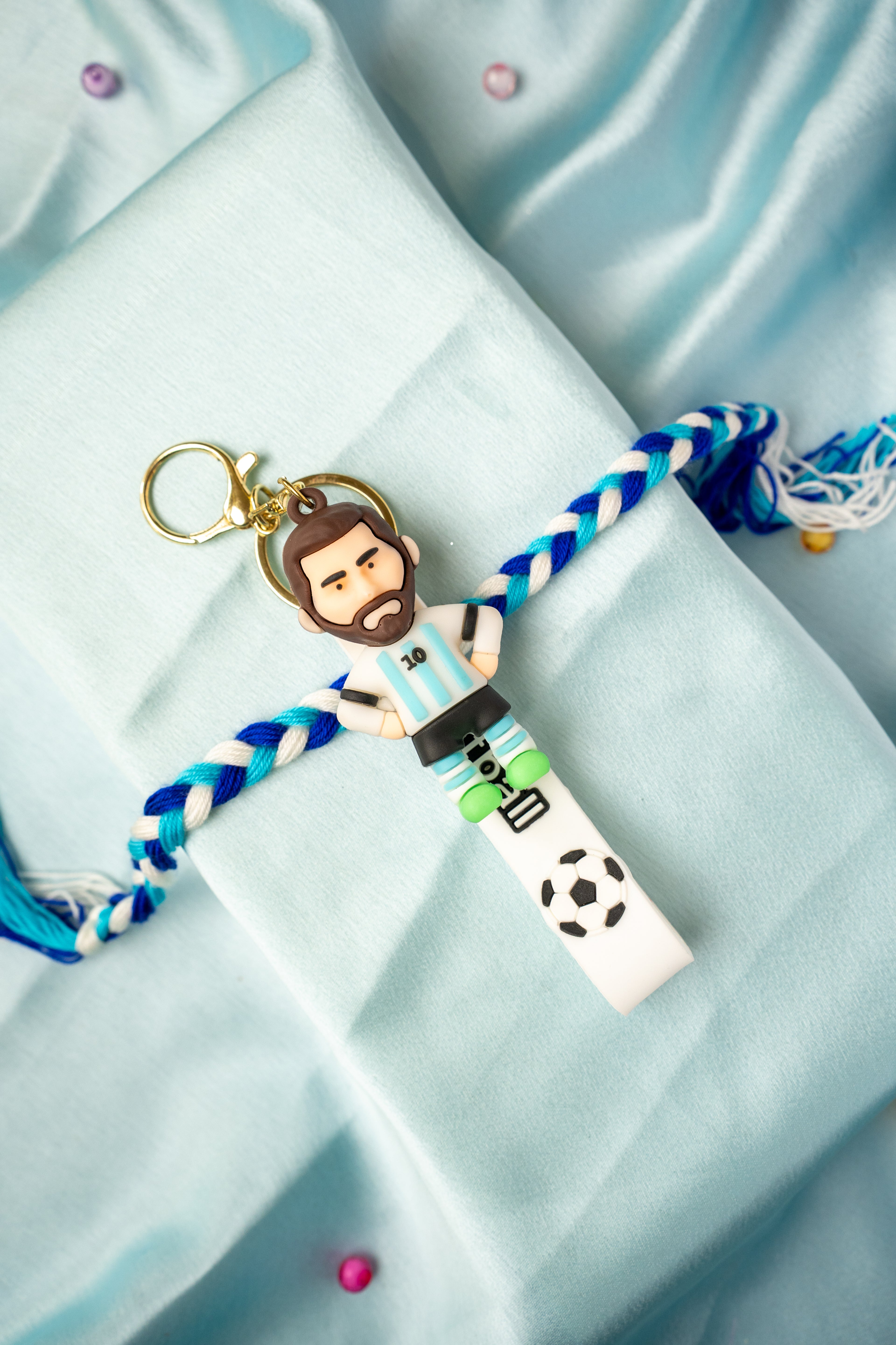 MESSI & RONALDO KEYCHAIN RAKHI