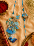 Blue heavy jardozi set