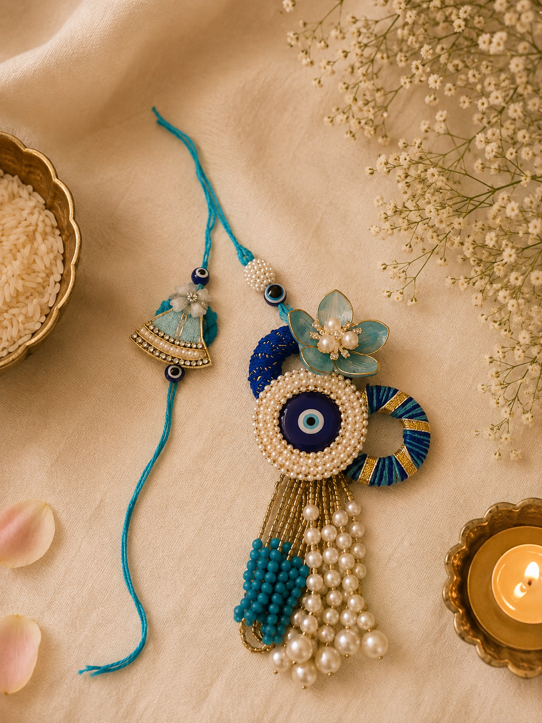 Evil eye rakhi set