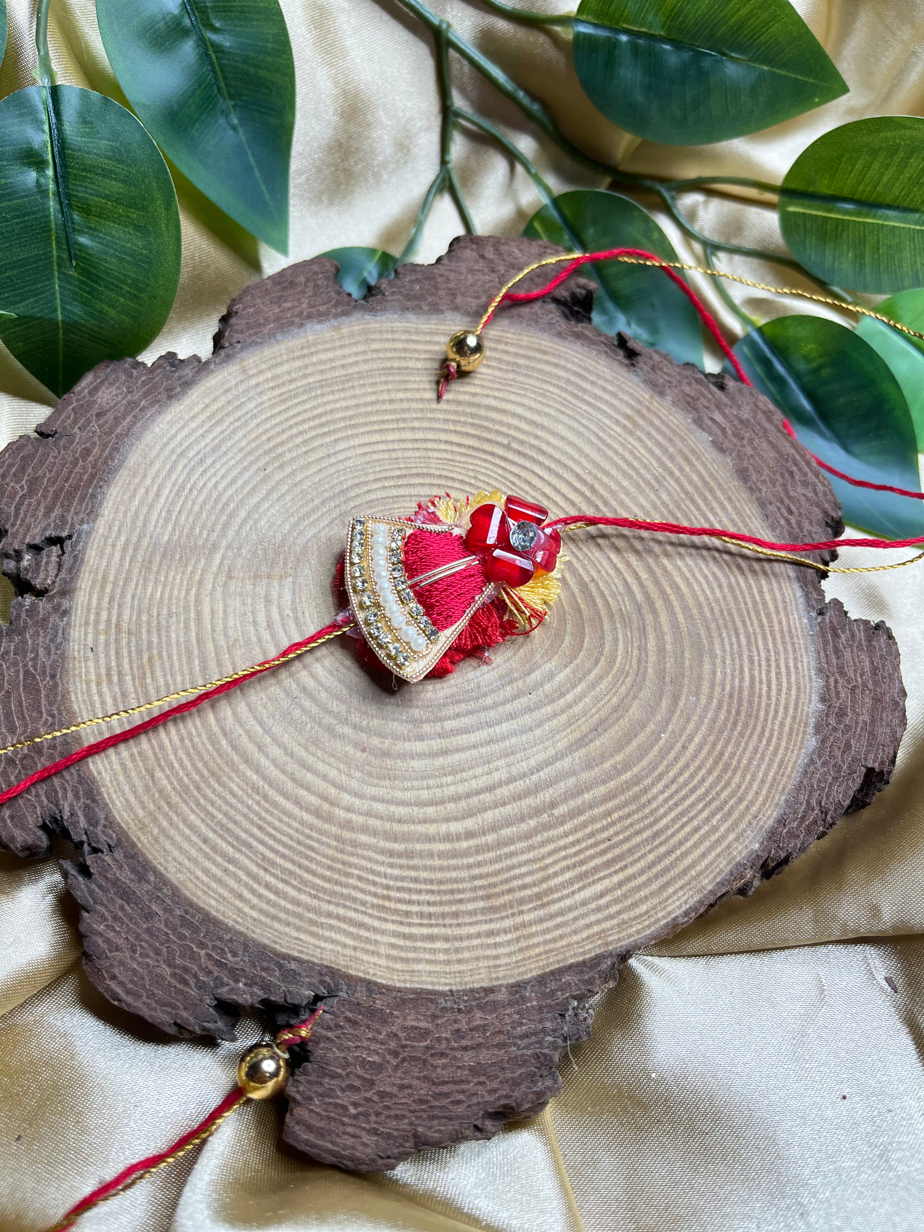 Red butti rakhi