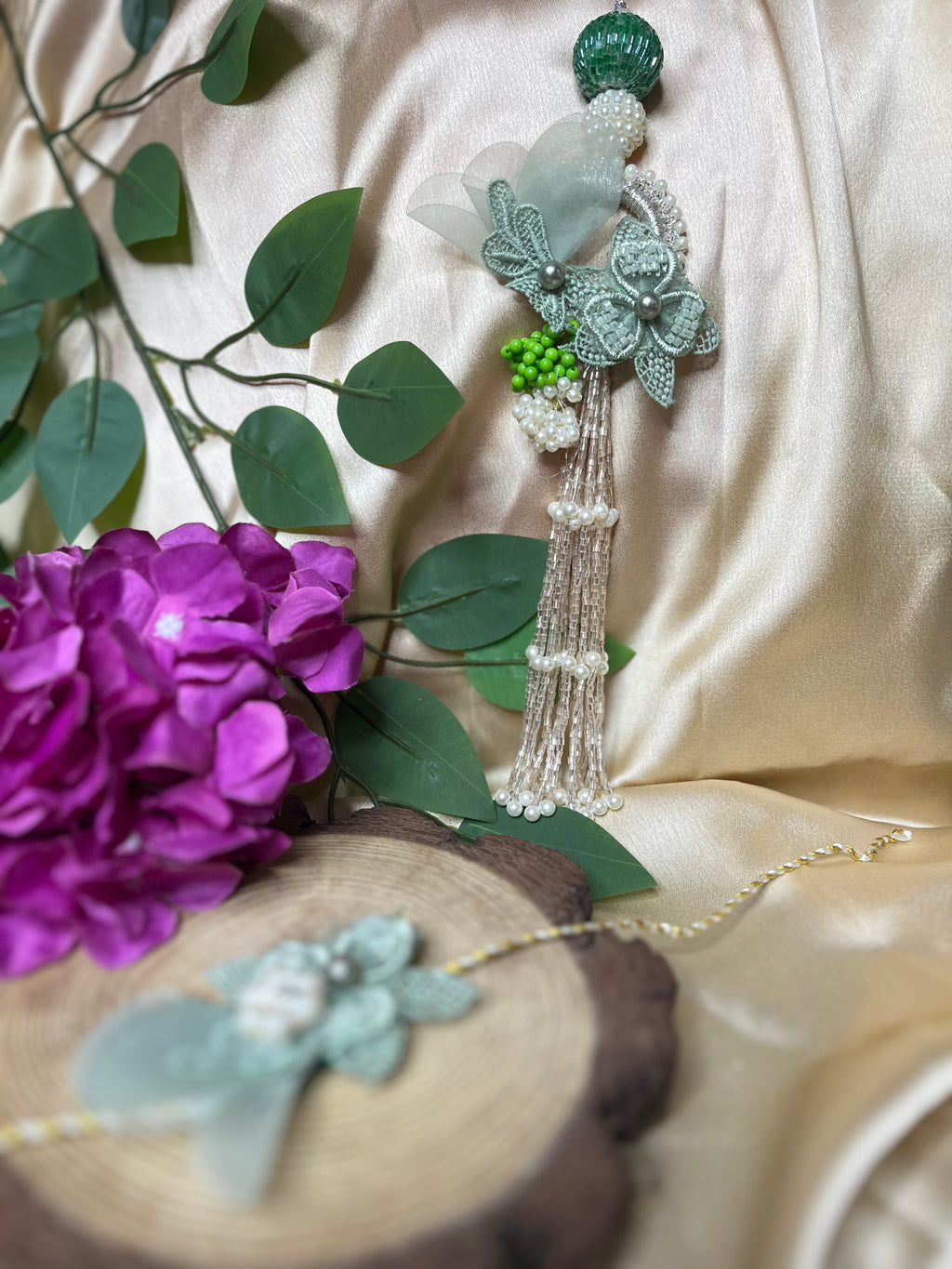 Designer Fancy rakhi lumba set