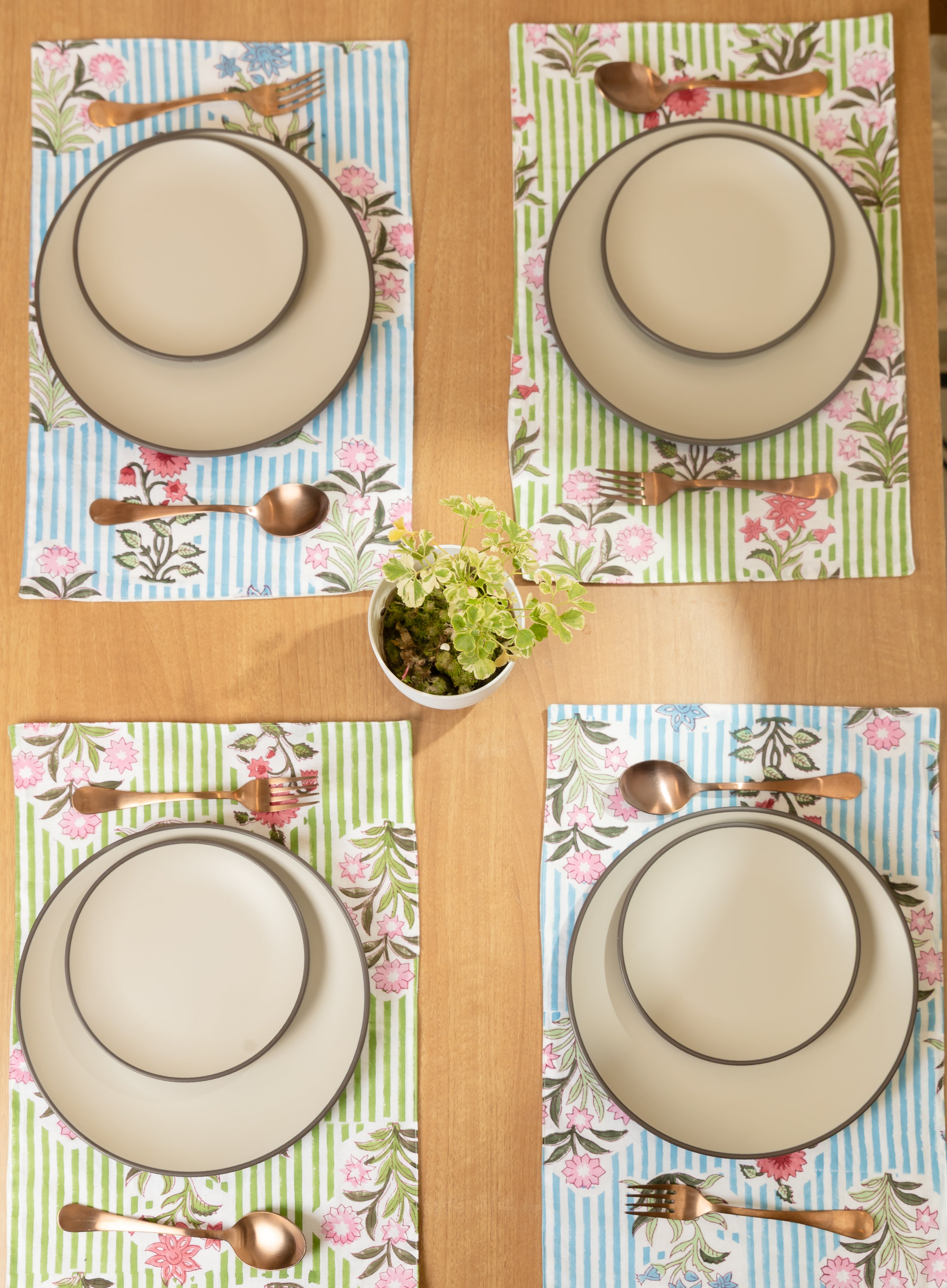 Blockprint Table Mats